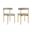 Upholstered Polyester Open Back Dining Side Chairs Set of 2 In Gray and Gold