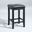 Upholstered Square Seat 2 Piece Counter Height Barstool Set In Black