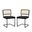 Upholstered Velvet Dining Side Chairs Set of 2 In Black