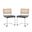 Upholstered Velvet Dining Side Chairs Set of 2 In Grey and Silver
