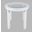 Urban Icon 42 Inch Round Counter Height Glass Inlay Dining Table In White