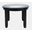 Urban Icon 42 Inch Round Glass Inlay Dining Table In Black