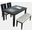 Urban Icon 66 Inch 4 Piece Dining Set with Upholstered Chairs and Bench In Black