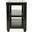 Urban Icon Glass Inlay Chair Side End Table with Storage In Black