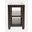 Urban Icon Glass Inlay Chair Side End Table with Storage In Merlot