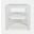 Urban Icon Glass Inlay End Table with Storage In White