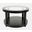 Urban Icon Round Glass Inlay Coffee Table In Black