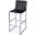 Urban Woven Leather Rectangular 28 Inch Barstool In Black