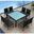 Urbana 9 Piece Square Dining Set In Canvas Charcoal and Coffee Bean