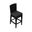 Urbana Counter Height Chair In Canvas Charcoal and Coffee Bean