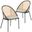 Urbane Modern Dining Chair Set of 2 with Wicker Back In Olive Green