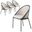 Urbane Modern Dining Chair Set of 4 In Light Grey