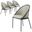 Urbane Modern Dining Chair Set of 4 with Olive Green