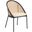 Urbane Modern Dining Chair with Wicker back In Cream