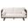 Uriel Boucle Fabric Sofa In Cream and Walnut