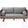 Uriel Boucle Fabric Sofa In Walnut Brown and Grey