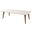 Utopia 11.81 Inch High Rectangle Coffee Table With Splayed Legs In White Gloss