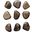 Uttermost Pebbles Walnut Wood Wall Decor Set Of 9