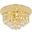 Primo 10" Gold 3 Light Flush Mount With Clear Royal Cut Crystal Trim