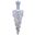 Spiral 21" Chrome 22 Light Chandelier With Clear Royal Cut Crystal Trim