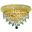 V1802W12G/RC Primo 12" Gold 2 Light Wall Sconce With Clear Royal Cut Crystal Trim