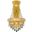 V1802W12SG/RC Primo 12" Gold 4 Light Wall Sconce With Clear Royal Cut Crystal Trim