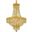 Century 16" Gold 8 Light Pendant With Clear Royal Cut Crystal Trim