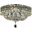 V1900F14C/RC Century 14" Chrome 4 Light Flush Mount With Clear Royal Cut Crystal Trim