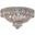 Century 18" Chrome 6 Light Flush Mount With Clear Royal Cut Crystal Trim