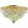 Century 18" Gold 6 Light Flush Mount With Clear Royal Cut Crystal Trim