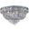 Century 20" Chrome 9 Light Flush Mount With Clear Royal Cut Crystal Trim