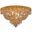 Century 20" Gold 9 Light Flush Mount With Clear Royal Cut Crystal Trim