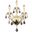 St. Francis 13" Gold 3 Light Wall Sconce With Clear Royal Cut Crystal Trim