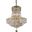 Tranquil 14" Gold 6 Light Pendant With Clear Royal Cut Crystal Trim