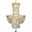 Tranquil 18" Gold 12 Light Pendant With Clear Royal Cut Crystal Trim