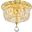 Tranquil 10" Gold 4 Light Flush Mount With Clear Royal Cut Crystal Trim