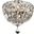 Tranquil 12" Chrome 4 Light Flush Mount With Clear Royal Cut Crystal Trim