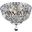 Tranquil 14" Chrome 4 Light Flush Mount With Clear Royal Cut Crystal Trim