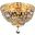 Tranquil 14" Gold 4 Light Flush Mount With Clear Royal Cut Crystal Trim