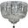 Tranquil 20" Chrome 10 Light Flush Mount With Clear Royal Cut Crystal Trim