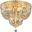 Tranquil 20" Gold 10 Light Flush Mount With Clear Royal Cut Crystal Trim