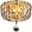 Tranquil 8" Gold 2 Light Flush Mount With Clear Royal Cut Crystal Trim