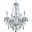 V7855d21c GtRc Verona 21" Chrome 5 Light Chandelier With Golden Teak Royal Cut Crystal Trim