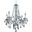V7856d24c GtRc Verona 24" Chrome 6 Light Chandelier With Golden Teak Royal Cut Crystal Trim