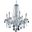 V7856d24cRc Verona 24" Chrome 6 Light Chandelier With Clear Royal Cut Crystal Trim