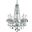 V7858d28c GtRc Verona 28" Chrome 8 Light Chandelier With Golden Teak Royal Cut Crystal Trim