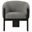 Valdez Boucle Upholstered Barrel Back Accent Chair In Mushroom