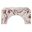 Valen Indoor - Outdoor Patio Arched Concrete Coffee Table In Red Marble