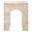 Valen Square Indoor - Outdoor Patio Arched Concrete Side Table In Honey Onyx