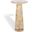 Valentia Round Marble Accent Table In Beige